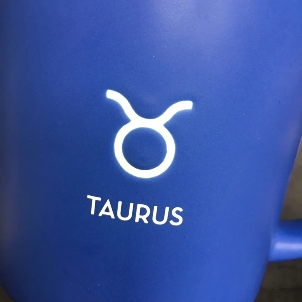 Taurus Astrology Coffee / Tea Mug, Blue, White, 16 oz